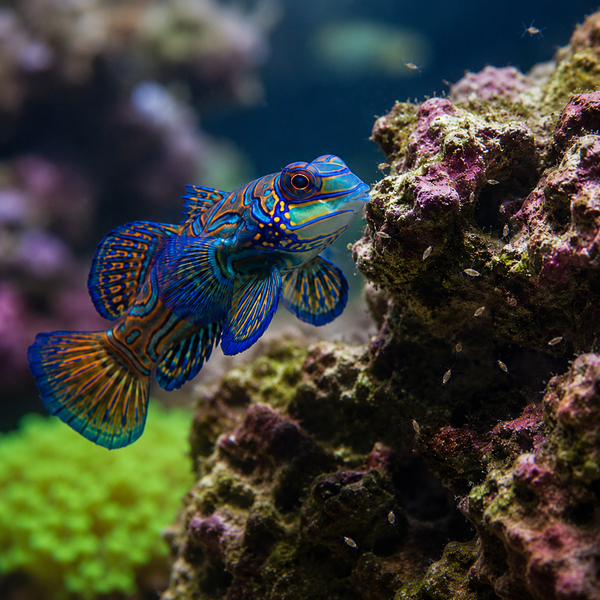 Feeding Mandarins and Pod-Eating Fish