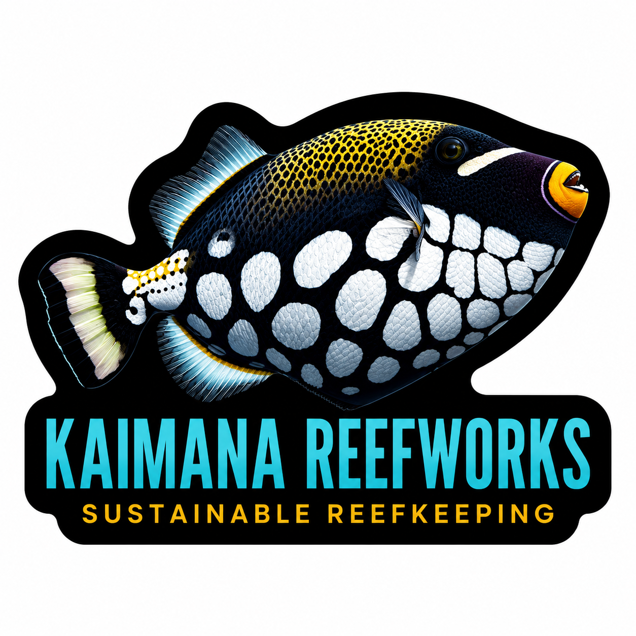 Kaimana Reefworks Sticker — Clown Triggerfish