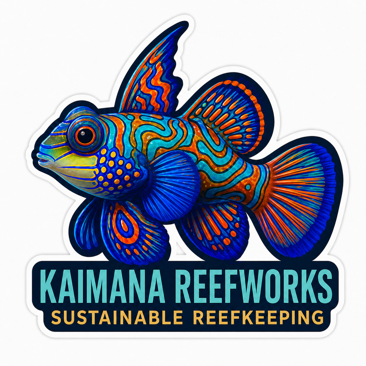 Kaimana Reefworks Sticker — Mandarin Dragonet
